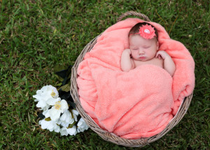 newborn girl portrait