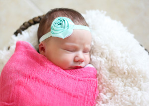 newborn girl portrait