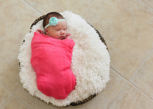 newborn girl portrait